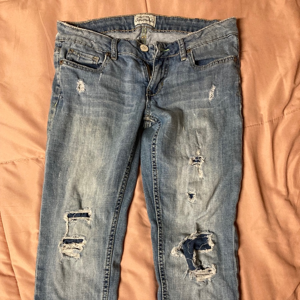 Aeropostale Torn Skinny Jeans